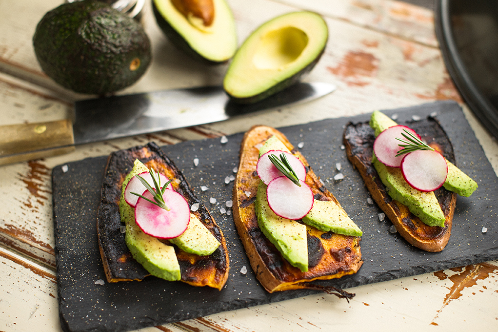 Grilled Sweet Potato and Avocado Recipe Foreman